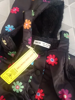 Mono invierno niña flores. Talla 18-24m