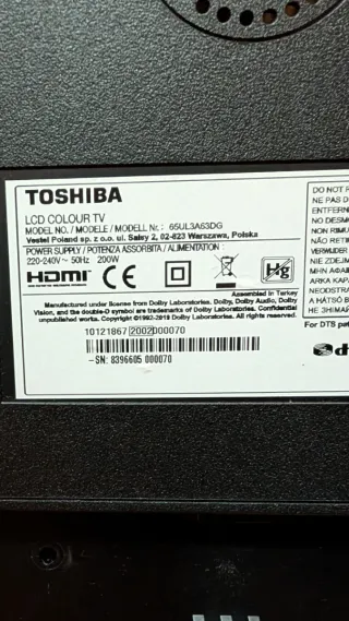 Smart TV 4K Toshiba 65 - ¡Leer!