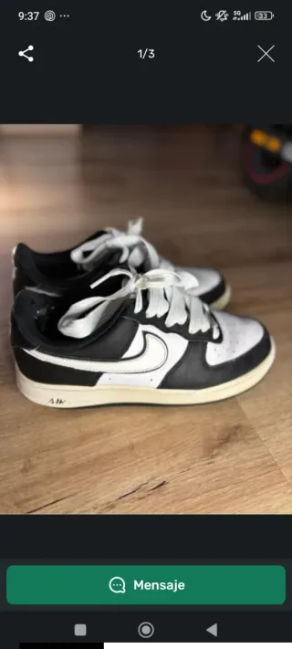 Zapatillas Nike Air Force 1 Negras y Blancas