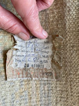 Alfombra de lana virgen beige/gris