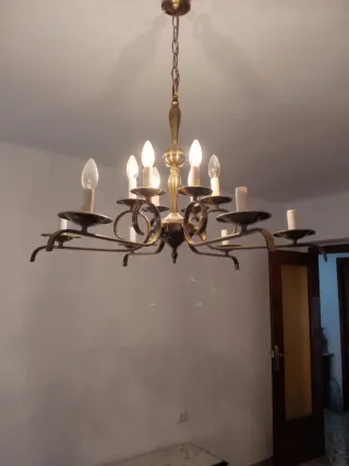 Lámpara de techo vintage latón