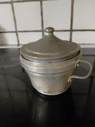 Lechera y azucarera vintage aluminio