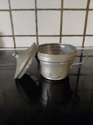 Lechera y azucarera vintage aluminio