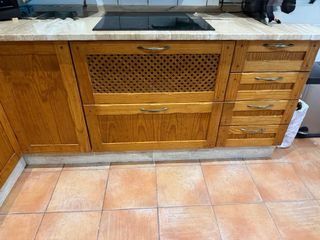 Cocina madera maciza con isla