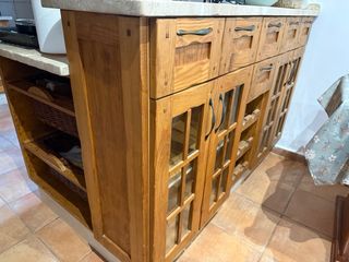 Cocina madera maciza con isla