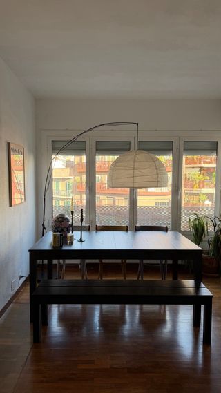 Table IKEA BJURSTA + bench