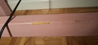 Escritorio infantil madera maciza rosa