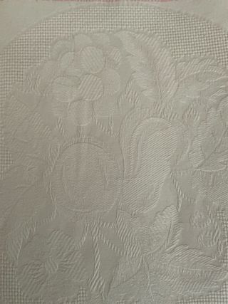 Mantel de comedor rosa y blanco 240x146 cm