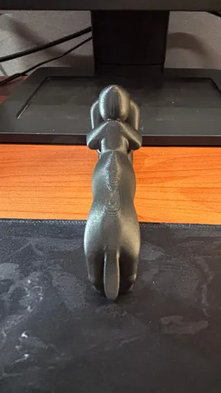 Statuetta Uomo e Cane Nero - Ottime condizioni