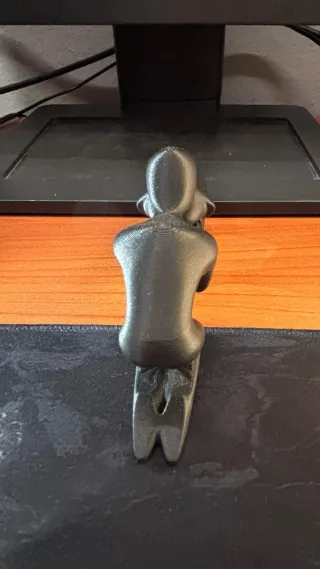 Statuetta Uomo e Cane Nero - Ottime condizioni