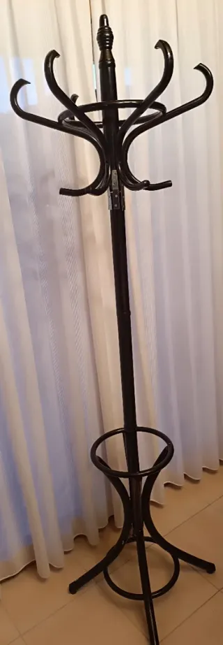 Perchero y paragüero vintage de madera