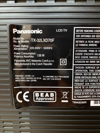 Panasonic Viera 32 HD - Buen estado