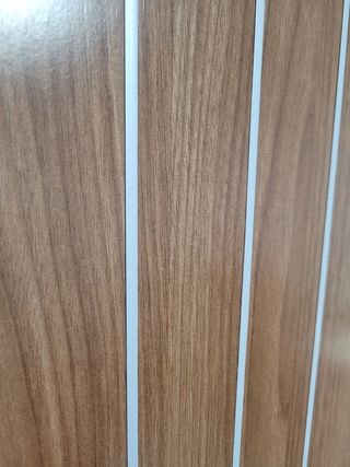 Cabecero cama efecto madera