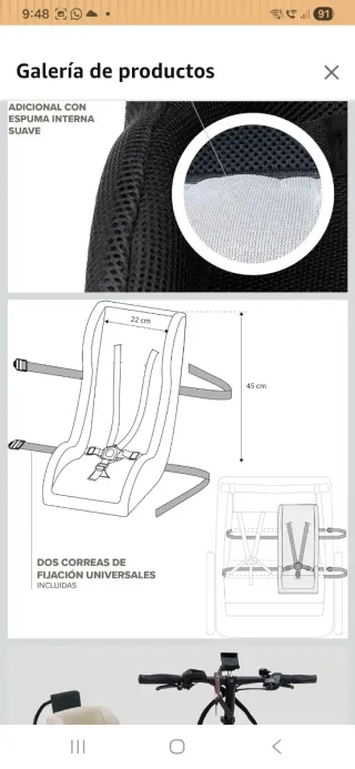 Polisport Bike Reductor para silla bici infantil