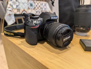 Cámara Nikon D3200 + objetivos 18-55 y 55-200