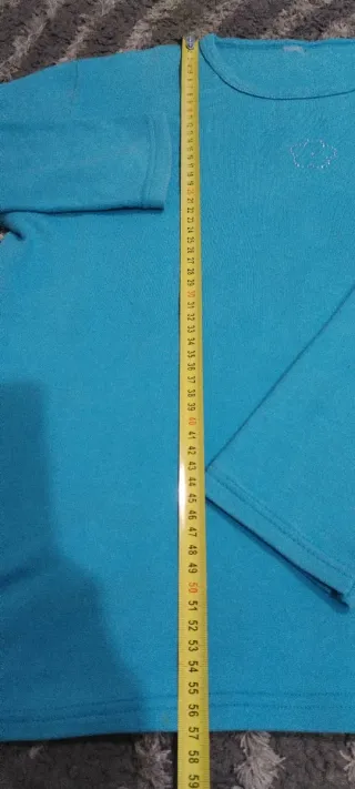 Camiseta manga larga azul verdoso