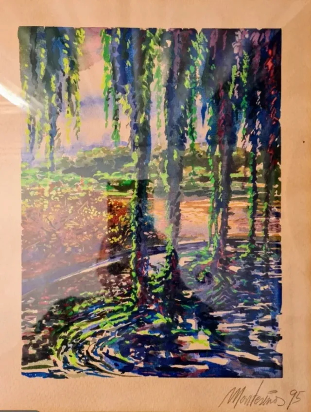 Lote 2 acuarelas originales y 1 lámina