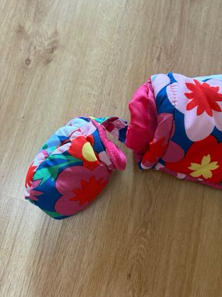 Mono invierno floral desmontable. 18-24meses