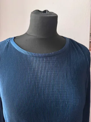 Abito Zara plissettato blu notte L