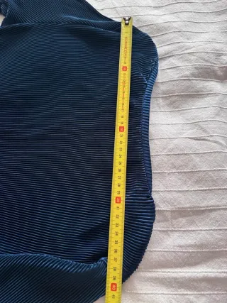 Abito Zara plissettato blu notte L