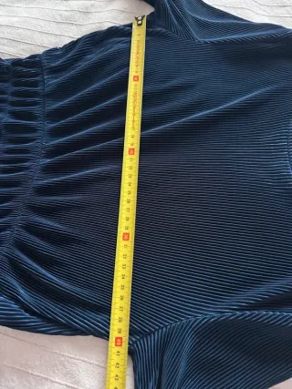 Abito Zara plissettato blu notte L