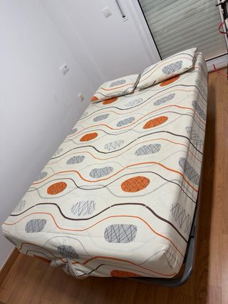 Sofá cama tela multicolor con canape