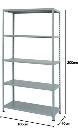 Scaffale metallico 100x40x200cm