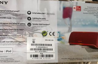 Altavoz Inalambrico Sony SRS-XB21 Rojo A estrenar