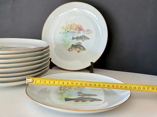 🇫🇷 Limoges 10 Platos Pescado Llanos