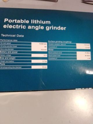 Mini radial 2 baterías litio y caja