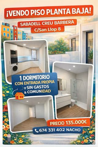 PLANTA BAJA EN VENTA 1 DORM CREU BARBERA