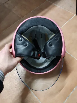 Casco SHIRO SH-40 RETRO Moto Scooter Rosa