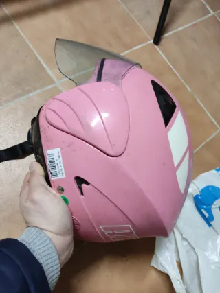 Casco SHIRO SH-40 RETRO Moto Scooter Rosa