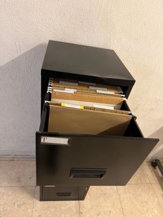 Cajonera Archivador Metálica Negra