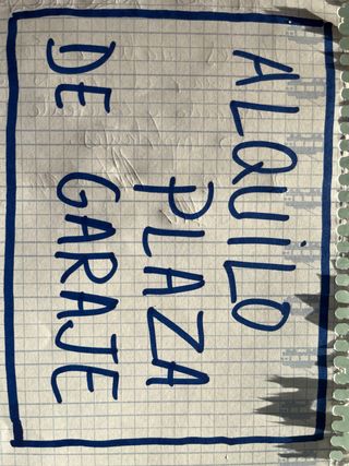 Alquilo plaza de Garaje  Picarral