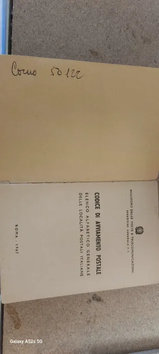 Libretto Codice Avviamento Postale 1967