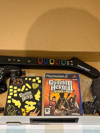 Guitar Hero de Playstation 2 y Guitarra