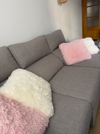 Sofá chaise longue gris : 2.60