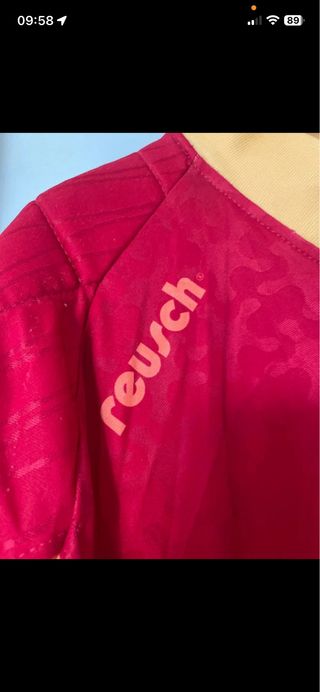 Maglia calcio Reusch rossa e gialla Anni 90 tg M