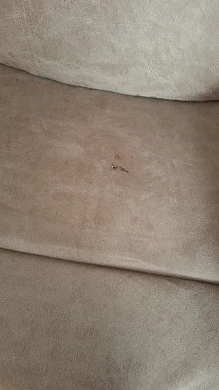 Sofá 2 plazas beige tela