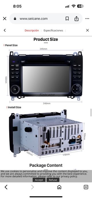 Radio pantalla de coche para Mercedes-Benz