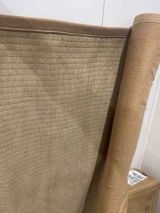 Alfombra beige/marrón de tela 160 x 230