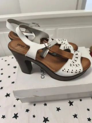 Lote 3 pares zapatos tacón boda, sandalias