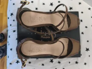 Lote 3 pares zapatos tacón boda, sandalias