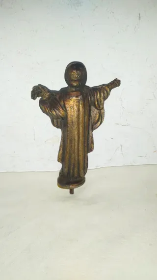 Figura San Pancracio Bronce Macizo Antiguo
