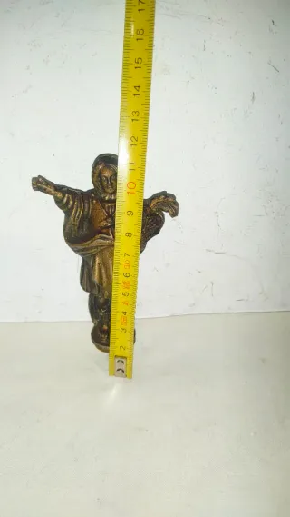 Figura San Pancracio Bronce Macizo Antiguo