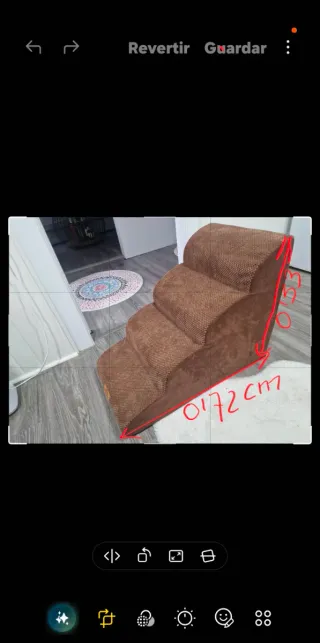 Escalera para mascotas de tela