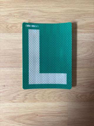 Pegatina L verde reflectante nueva