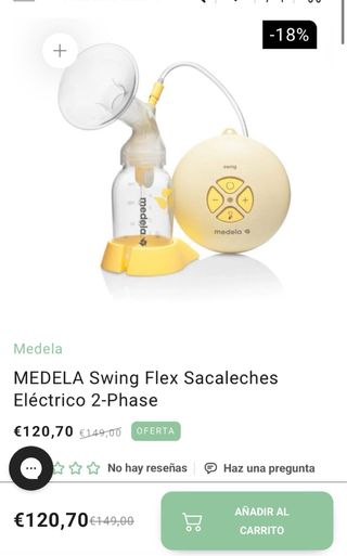 Sacaleches Medela Swing eléctrico 2 fases