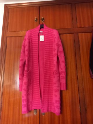 Chaqueta de punto rosa talla única